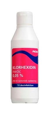 Klorhexidin opløsning 0,05%, 250ml huddesinfektion