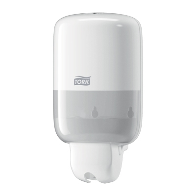 Tork dispenser mini S2, hvid plast t/sæbe og lotion