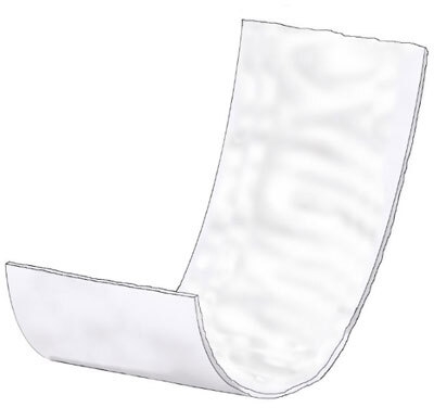 Abri-let absorberende indlæg, 12x32cm, usteril