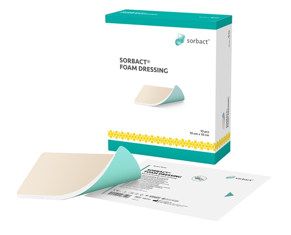 Sorbact Foam bandage, 10x10cm - Sorbact