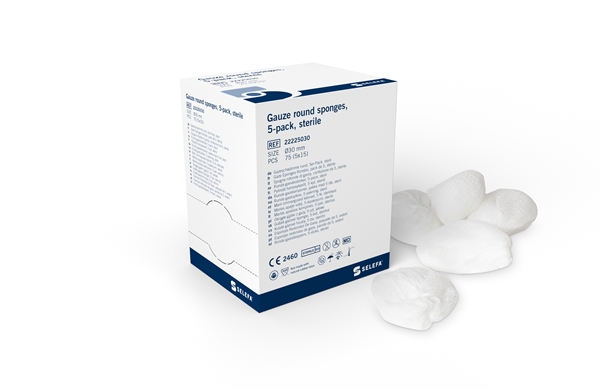 Selefa gaze tampon rund steril, Ø 30mm rund steril - SELEFA® - 1