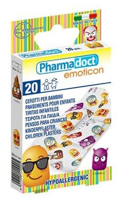 Pharmadoct børneplaster, 20x70mm smileys - Pharmadoct