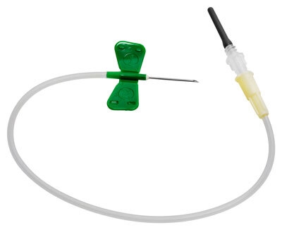 Blodprøvetagningssæt alm. steril, u/holder21Gx3/4" 0,8mmx19cm