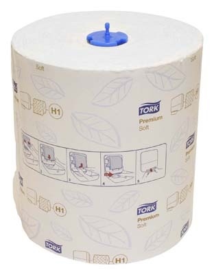 Tork Premium håndklæderulle H1, hvid 2-lags soft
