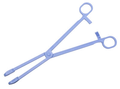 Tampontang engangs, 24cm plast blå steril - Bastos