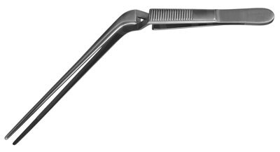 Troeltsch ørepincet, vinklet, 12cm selvlukkende