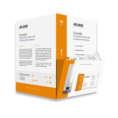 FlowMIR engangsturbine med papmundstykke, m/papmundstykke