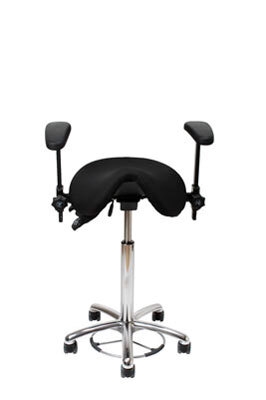 VELA Samba 400 saddelstol, med ERGO rest armlæn,fodbtj.