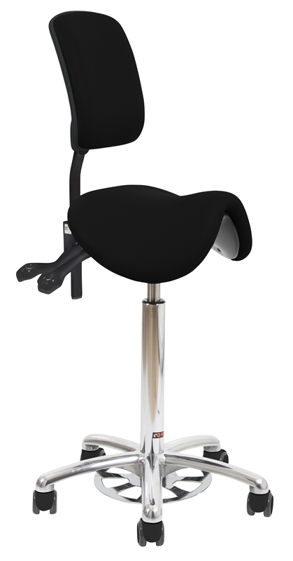 Vela Samba 420 saddelstol, S150 ryg, fodbtj.48-67cm, sort