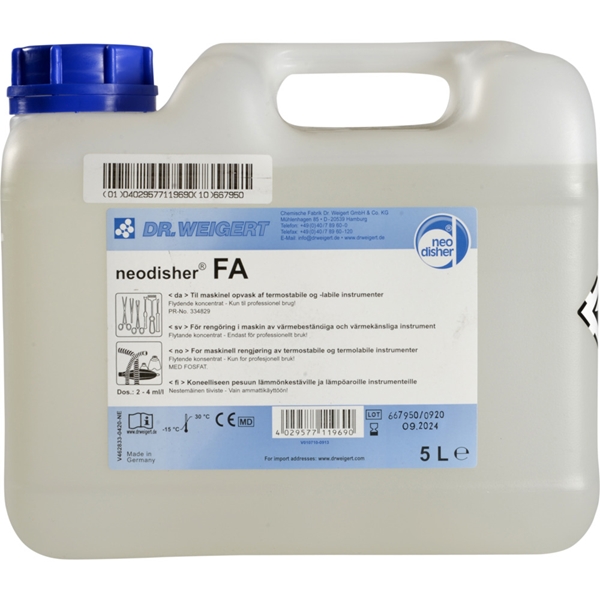 Neodisher FA rengøringsmiddel, til opvasker, 5ltr