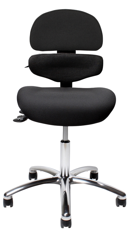 VELA Latin 100 med small ryglæn, siddehøjde 44-64 cm, Sort Fame