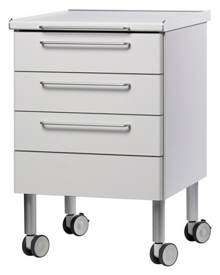 Klinikbord m. varmeskuffe, 3 skuffer, B:52,3 D:50,3 H: 79 - 1