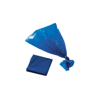 Affaldspose HD-plast med hank, 30l 480x590mm 12my blå