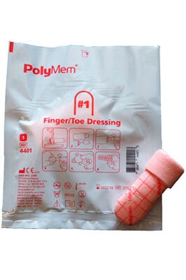 PolyMem finger/tå u.klæb, S, 3x8cm omkr. 4,7-5,7cm