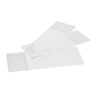 Objektglas til mikroskopi, Uslebne med skrivefelt