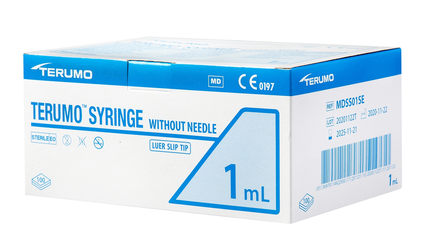 Terumo sprøjte, 1ml Luer centrisk steril - Terumo - 2