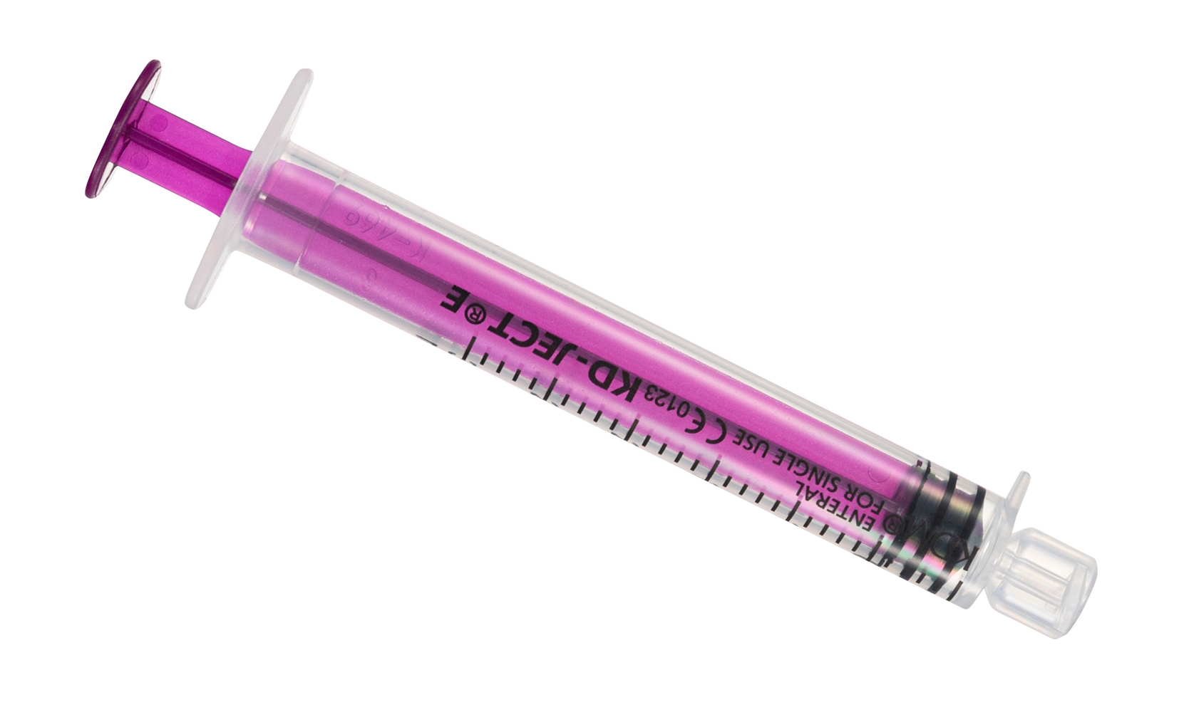 KD-JECT E Enteral sprøjte, 3ml engangs, lilla, ENFit - KD-Ject E - 1
