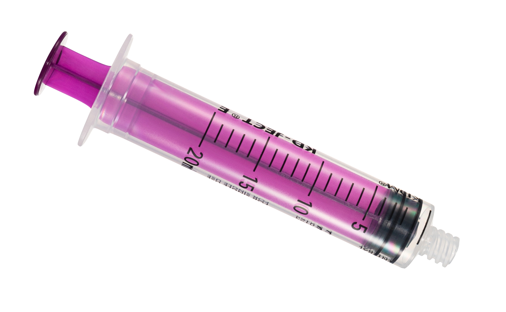 KD-JECT E Enteral sprøjte, 20ml engangs, lilla, ENFit - KD-Ject - 1