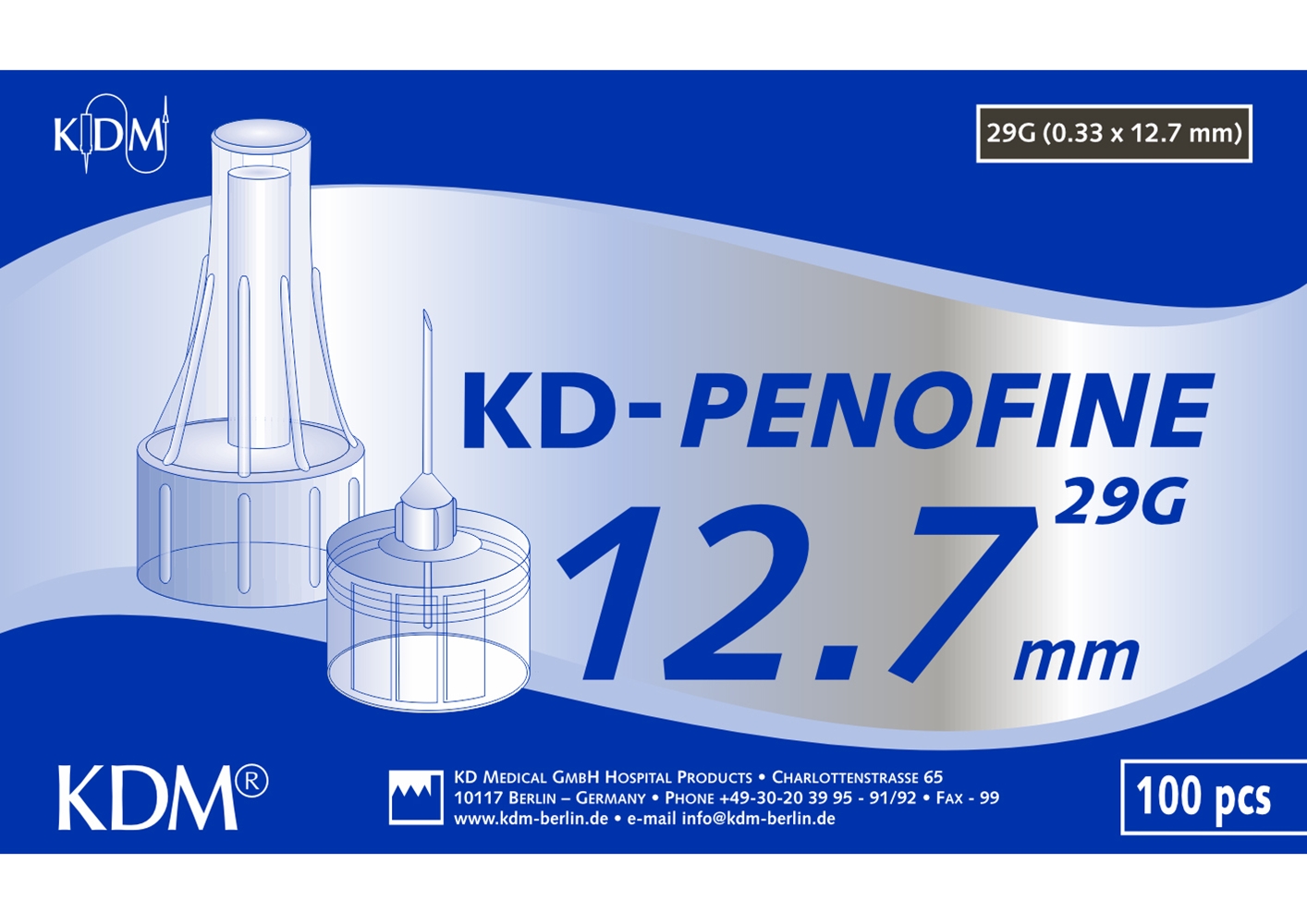 KD-Penofine Penkanyle, 29G (0.33 x 12.7 mm) Sort - KD-Penofine - 2