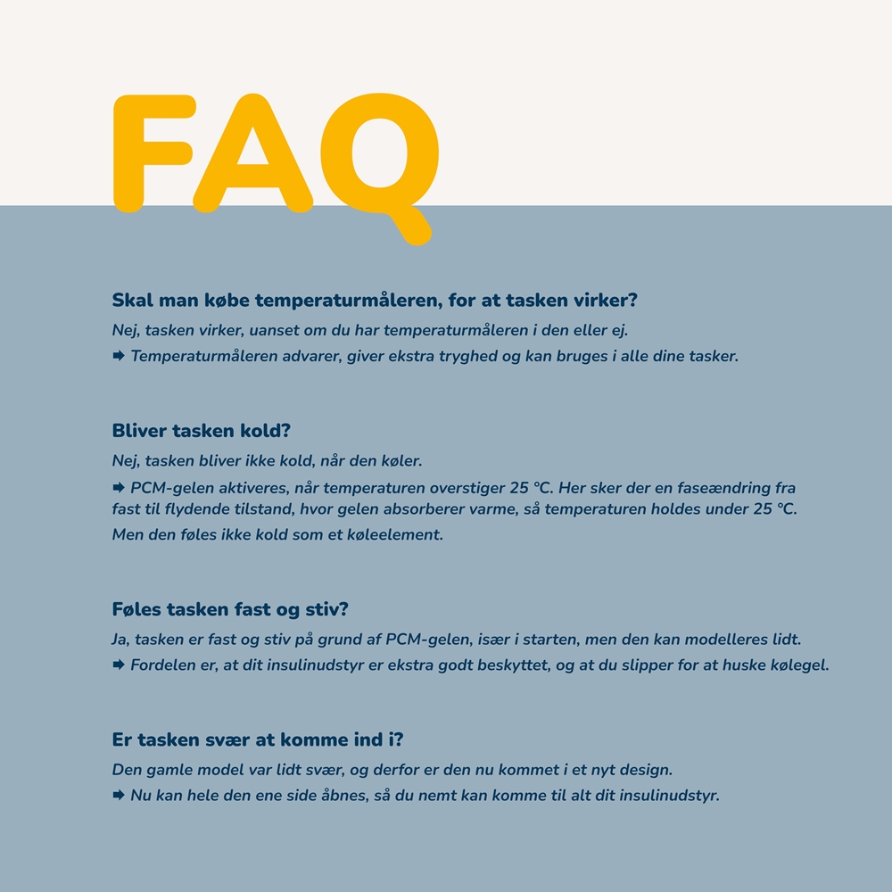 Intelligent køle diabetestaske, Gul - 5