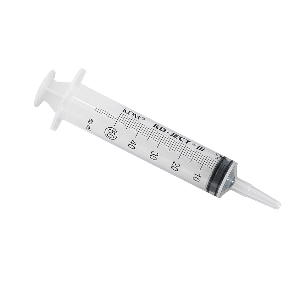 KD-ject III sprøjte lige kat.spids, 50/60ml m/løs luer grad 1ml - KD-Ject III