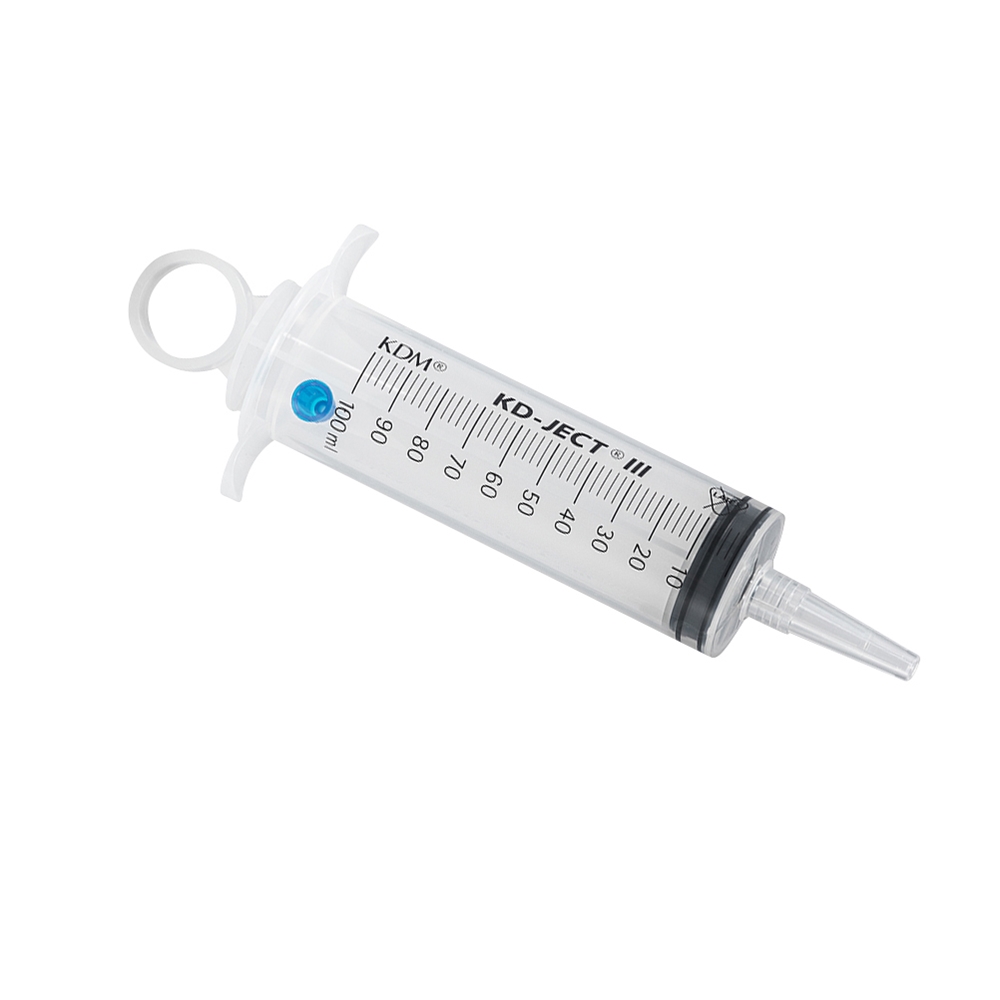 KD-ject III sprøjte lige kat.spids, 100ml m/løs luer grad 2ml - KD-Ject III