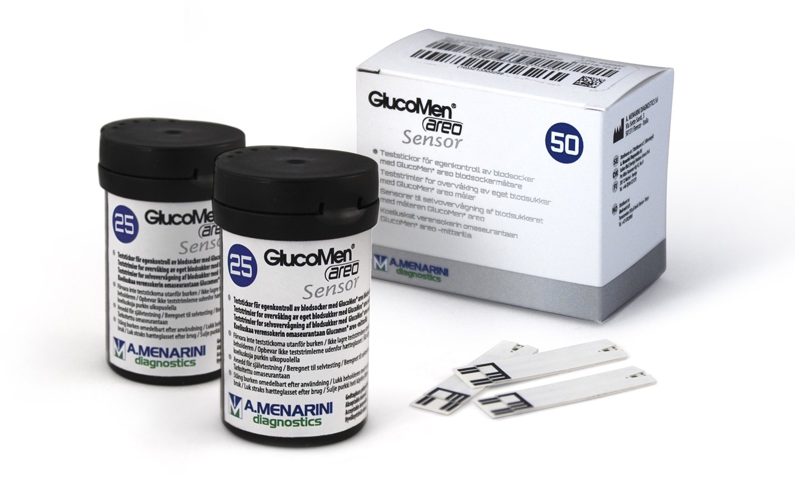 GlucoMen areo, Teststrimler