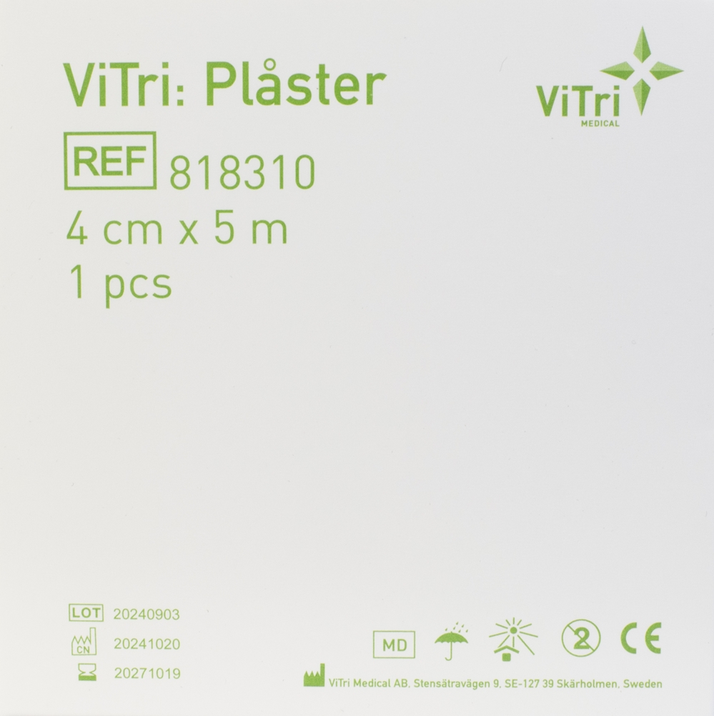 Vitri textil plaster, 4cmx5m rulle beige - 2