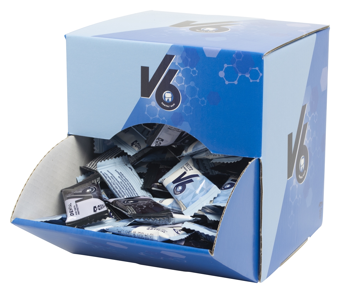 V6-dental tyggegummi ass., breve a 2 styk