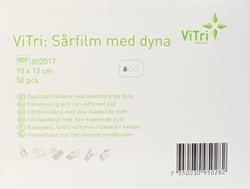ViTri filmforbinding+ pad , 10x12cm steril (pad 6x8cm) - Pu-Derm Pad - 2