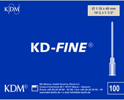 KD-fine injektionskanyle, 19G x 1 ½" 1,10x40mm lysgul - KD-Fine - 2