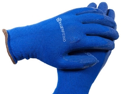 Handske til strømpepåtagning