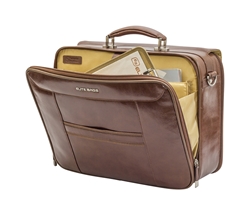 Lægetaske brun læder, 41 x 31 x 14cm 17,8L - 2