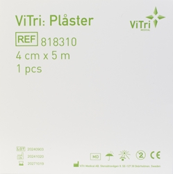 Vitri textil plaster, 4cmx5m rulle beige - 2