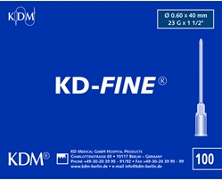 KD-fine injektionskanyle, 23G x 1 ½" 0,60x40mm blå - KD-Fine - 2