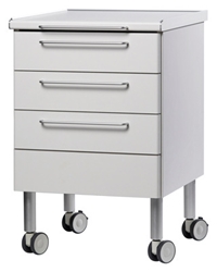 Klinikbord m. varmeskuffe, 3 skuffer, B:52,3 D:50,3 H: 79 - 1