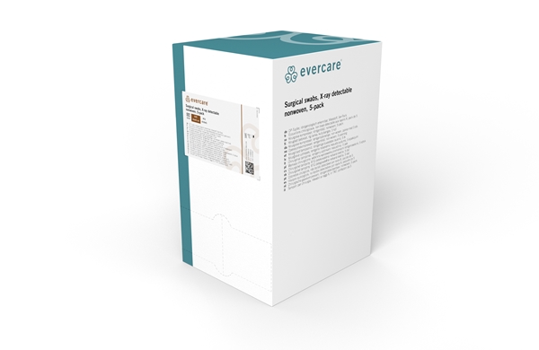 evercare® Surgical swabs, X-ray detectable, nonwoven, sterile, 30x40cm brown x-ray detectable - evercare® - 2