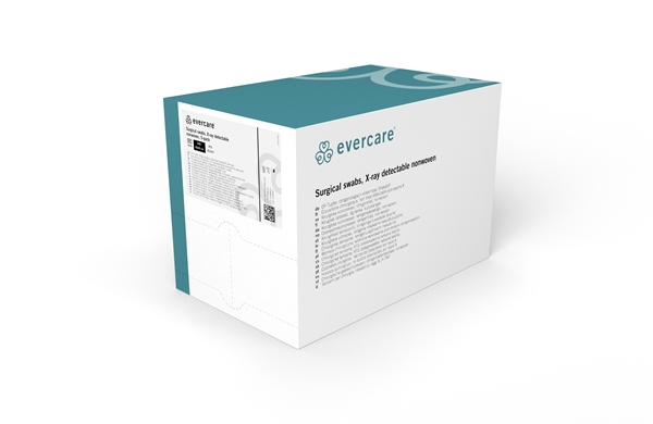 evercare® Surgical swabs, X-ray detectable, nonwoven, sterile, 40x65cm black x-ray detectable - evercare® - 2