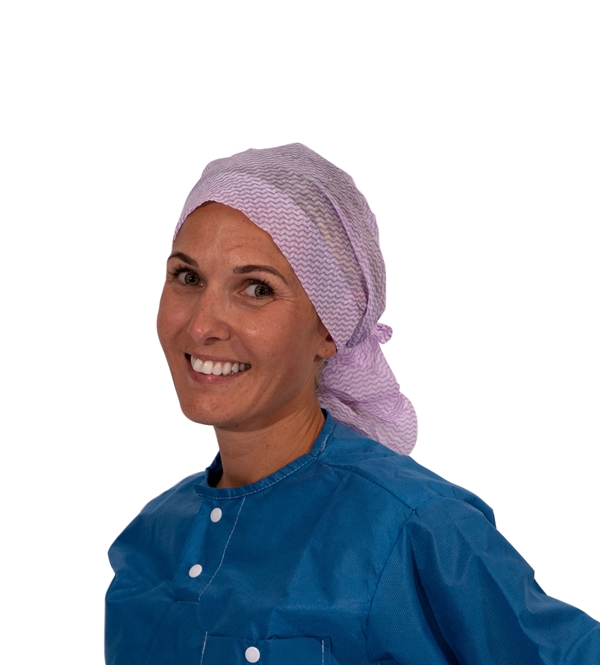 evercare® Surgical cap Julia, Julia violet for long hair - evercare®