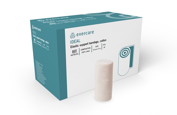 evercare® Elastic support bandage Ideal, sterile, 10cmx4m cotton sterile - evercare® - 1