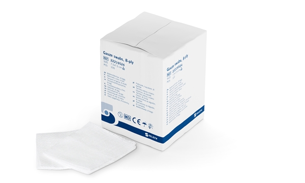 SELEFA® Swabs gauze, 7,5x7,5cm 8ply,non sterile - SELEFA® - 1