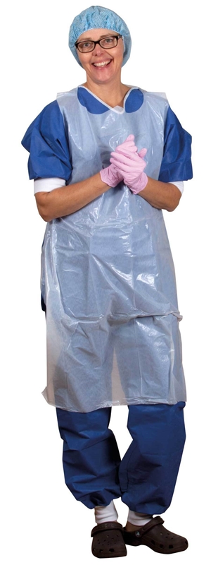 SELEFA® Apron without sleeves, NOTOS, 72x118cm PE White Folded 100pc - SELEFA® - 2