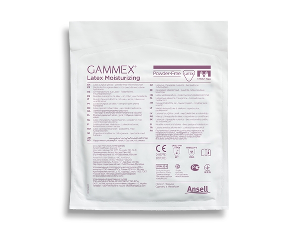 GAMMEX® Latex Moisturizing, 6.5 Sterile PF Natural 50pairs - Gammex - 2