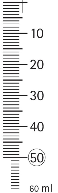 Syringe Cath tip KD-JECT III, 50/60ml grad 1ml rak spets - KD-Ject III - 2
