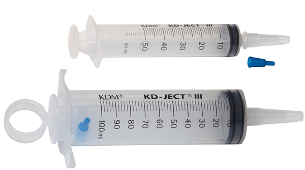 Syringe Cath tip KD-JECT III, 50/60ml grad 1ml rak spets - KD-Ject III - 3