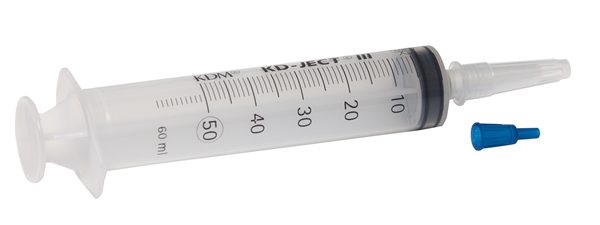 Syringe Cath tip KD-JECT III, 50/60ml grad 1ml rak spets - KD-Ject III - 1