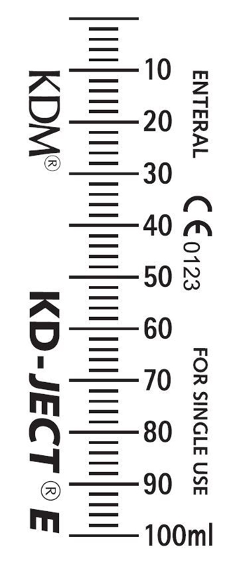 Enteral syringe KD-JECT E, 100ml single use Purple - KD-Ject E - 2