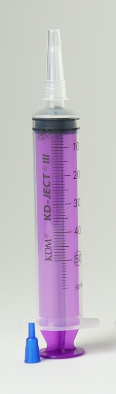 Enteral syringe KD-JECT III, 50/60ml w cath cone tip Purple - KD-Ject III - 1