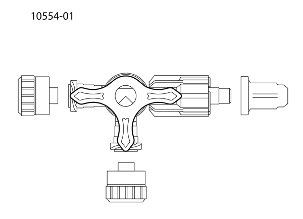 evercare® inLine 3-way stopcock, PVC-free, w/o tube - evercare® inLine - 2