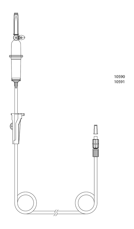 evercare® inLine Gravity set, Vented, FilterStop, PVC-free, 180cm - evercare® inLine - 2